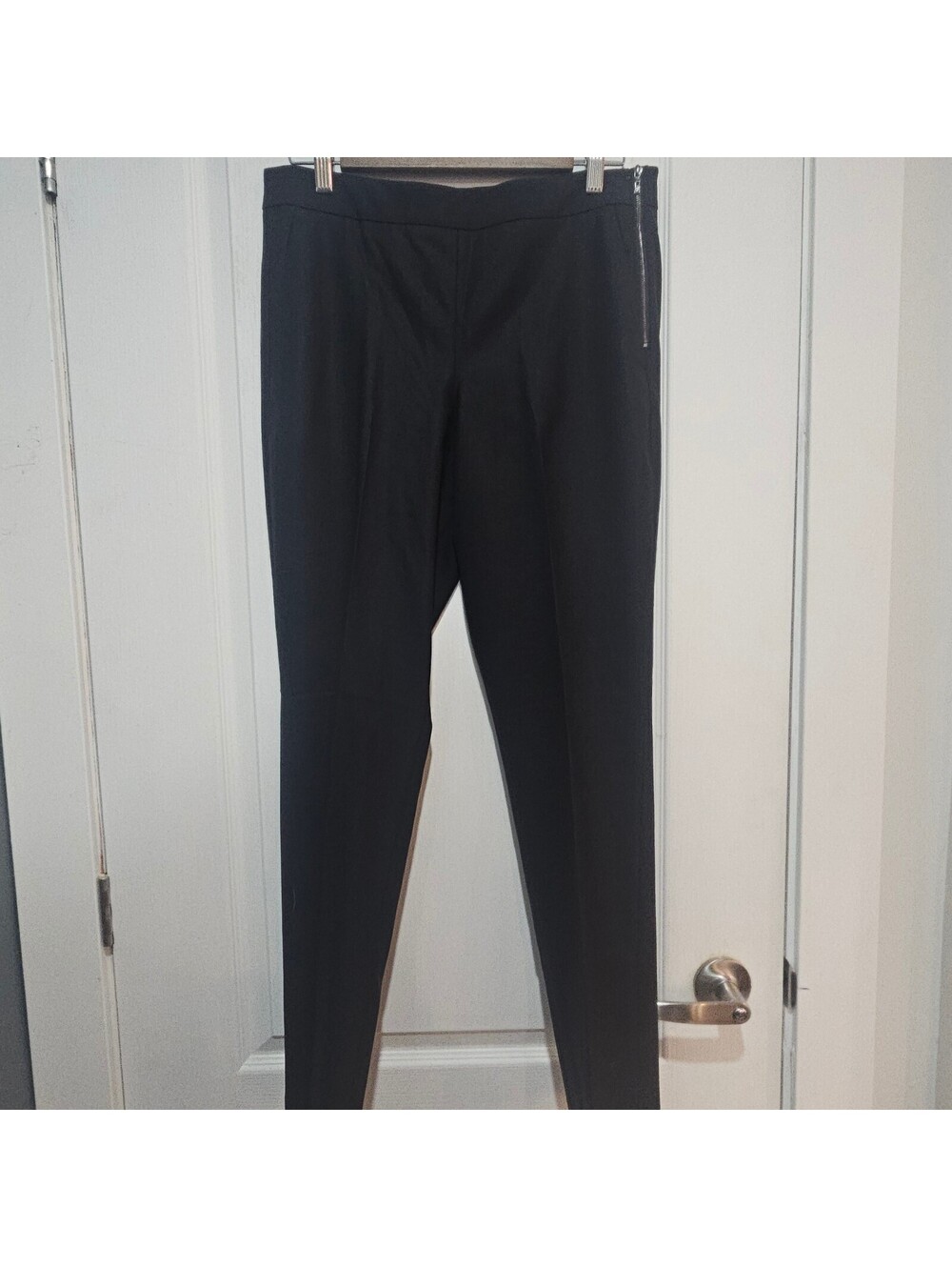Kit and Ace Wool Cashmere Silk Dress Pant Women Black Side Zip Stretch Sz 8 NWT